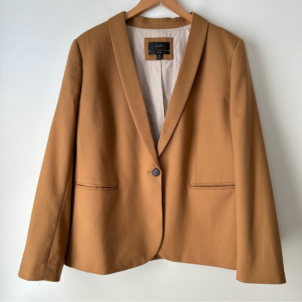 J. Crew Parke Blazer In Wool Flannel Size 18